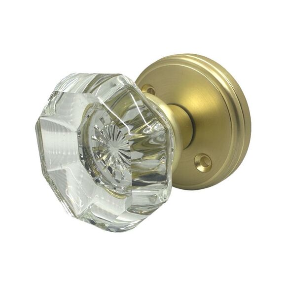 Crystal & Gold Tone Door Knob - Set of 2 - Picture 1 of 4